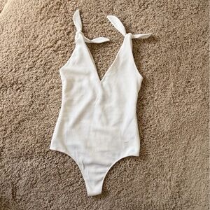 Show Me Your MuMu Kylo Thong Bodysuit - White - Size Small - NWT